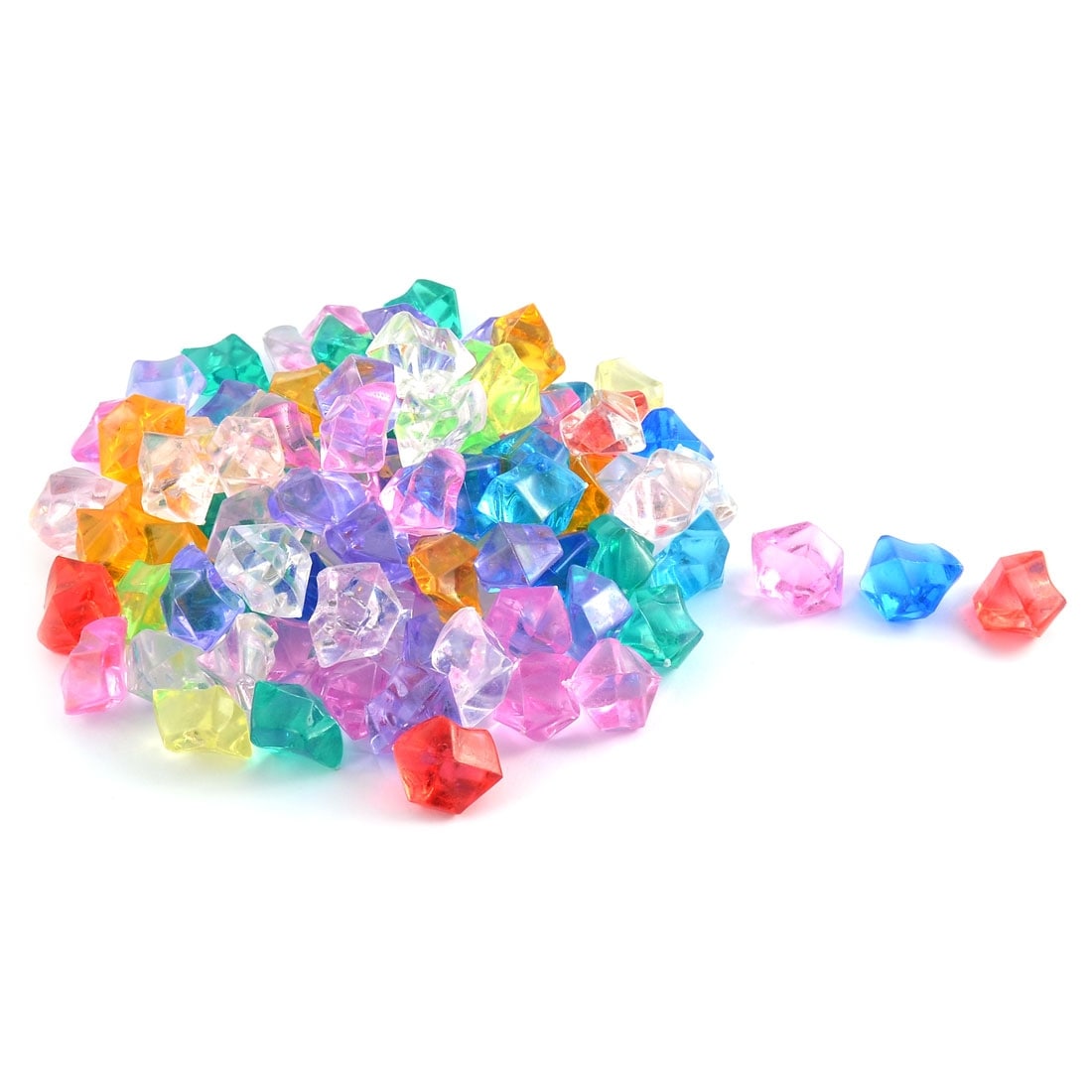 fish tank plastic artificial crystal aquarium glass stones assorted color 100pcs