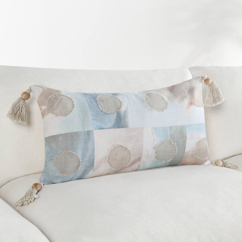 Villa by Classic Home Yama 14"x26" Cotton Blend Multicolor Throw Pillow
