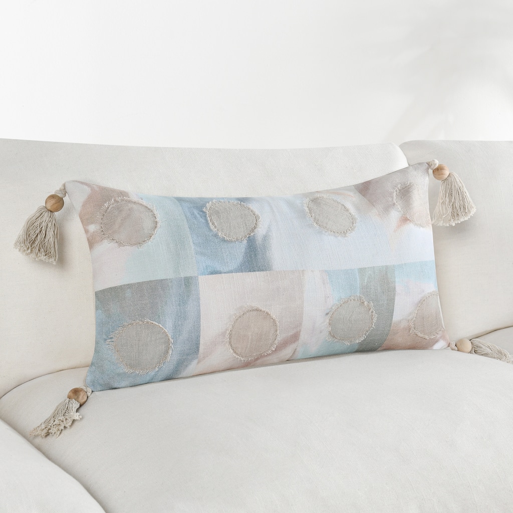 Villa by Classic Home Yama 14"x26" Cotton Blend Multicolor Throw Pillow