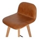 preview thumbnail 5 of 3, Aurelle Home Natina Modern Wood and Leather Counter Stool