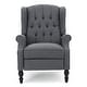 preview thumbnail 38 of 42, Walter Tufted Fabric Wingback Recliner Club Chair by Christopher Knight Home