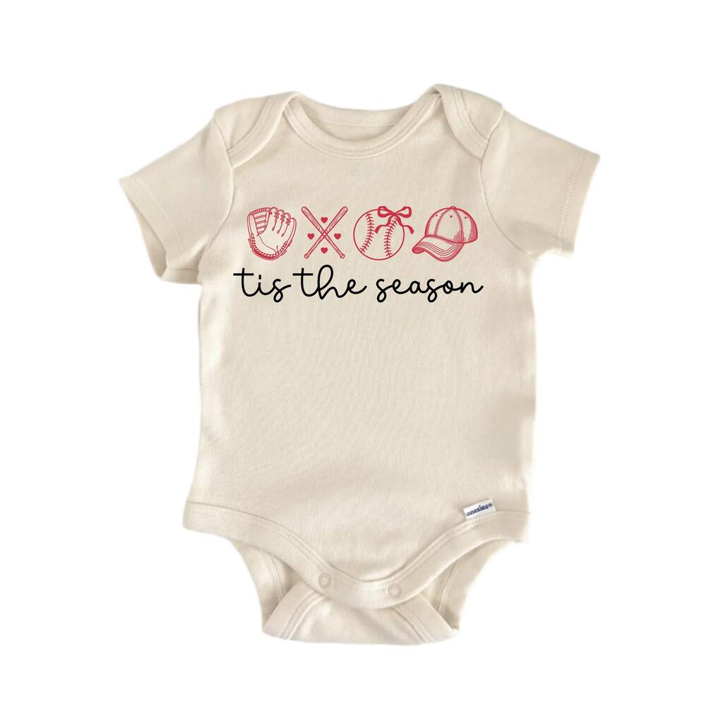 Tis The Season Baseball - Baby Boy Girl Clothes Bodysuit Funny Cute