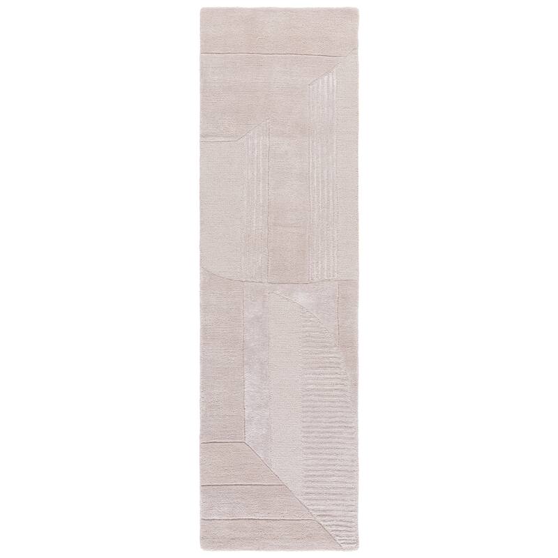 SAFAVIEH Handmade Fifth Avenue Lisbet Mid-Century Modern Viscose Rug - 2'3" x 8' Runner - Beige/Light Brown