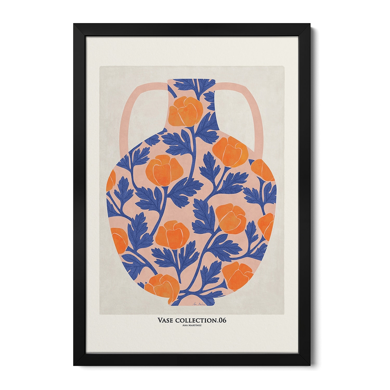 Vase Collection VI Premium Framed Poster by Ana Martínez