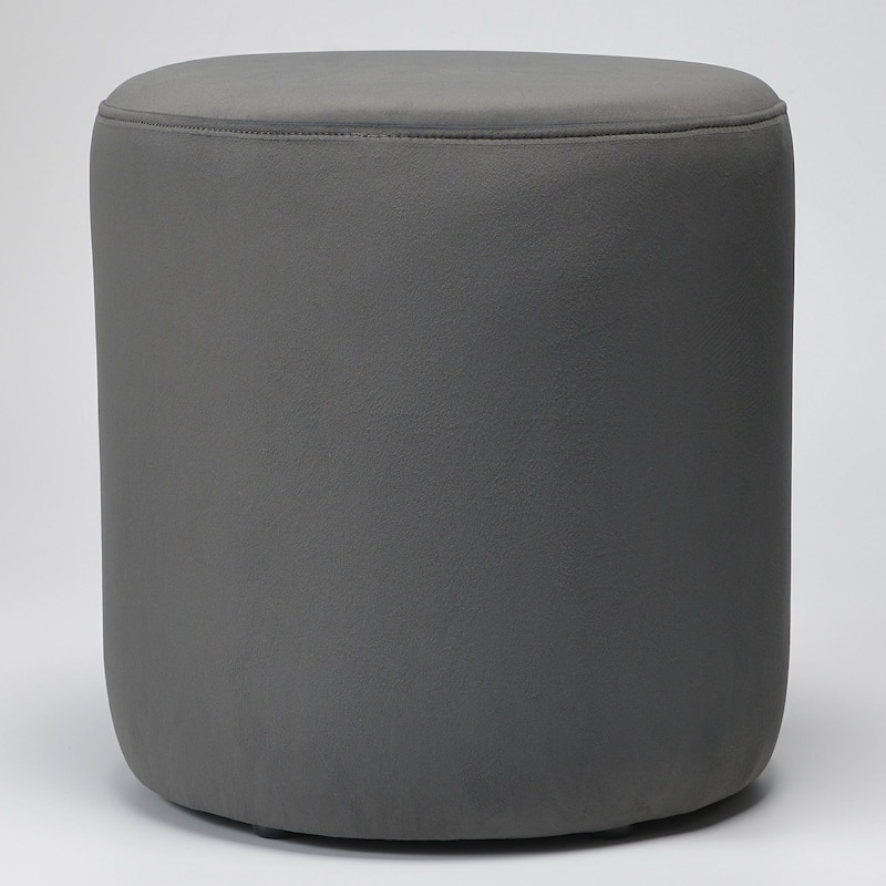 KINWELL Round Upholstered Pouf Ottoman Footrest