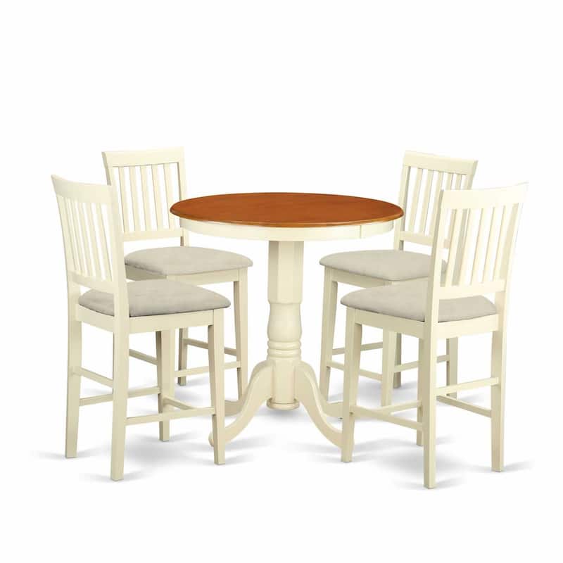 Counter Height Dining Set - 5 Piece Table & Chairs - Modern Kitchen Set