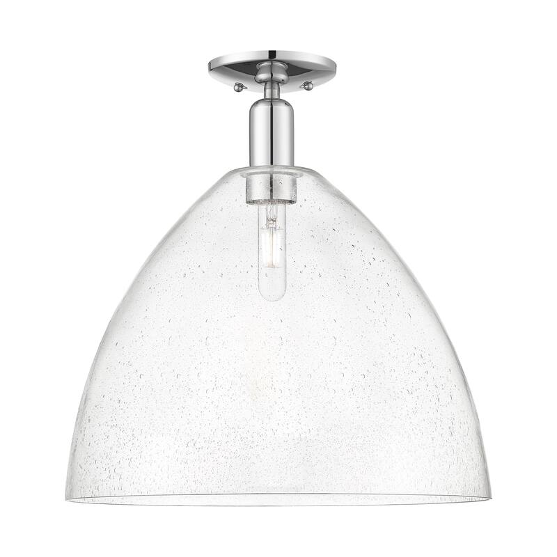 Innovations Lighting Endless Possibilities Arcadia - Bristol - 1 Light 16" Semi-Flush Mount - Polished Chrome/Seedy