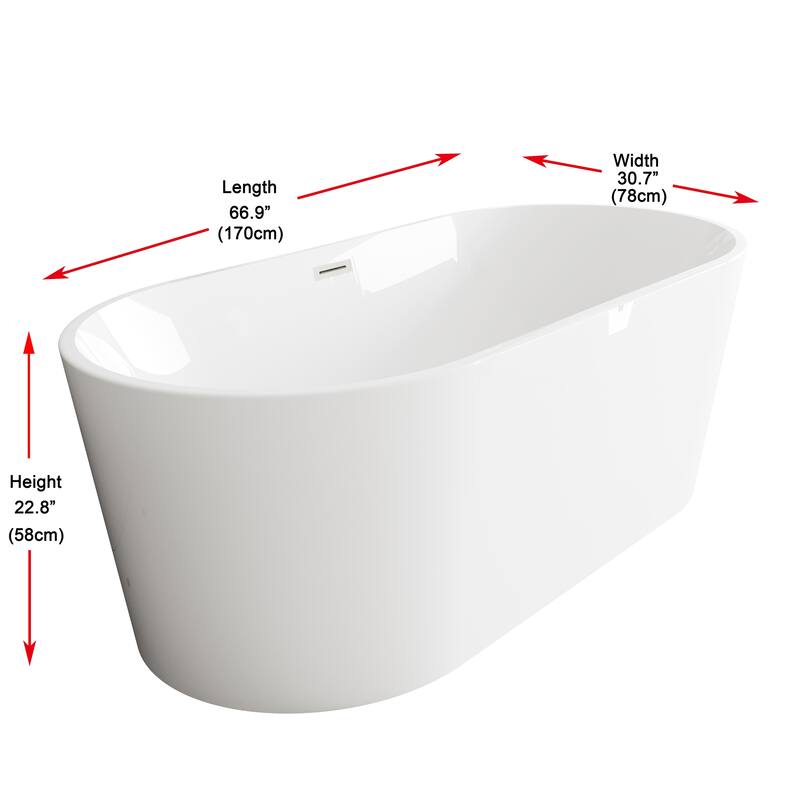 Melisande Bathtub in Glossy White