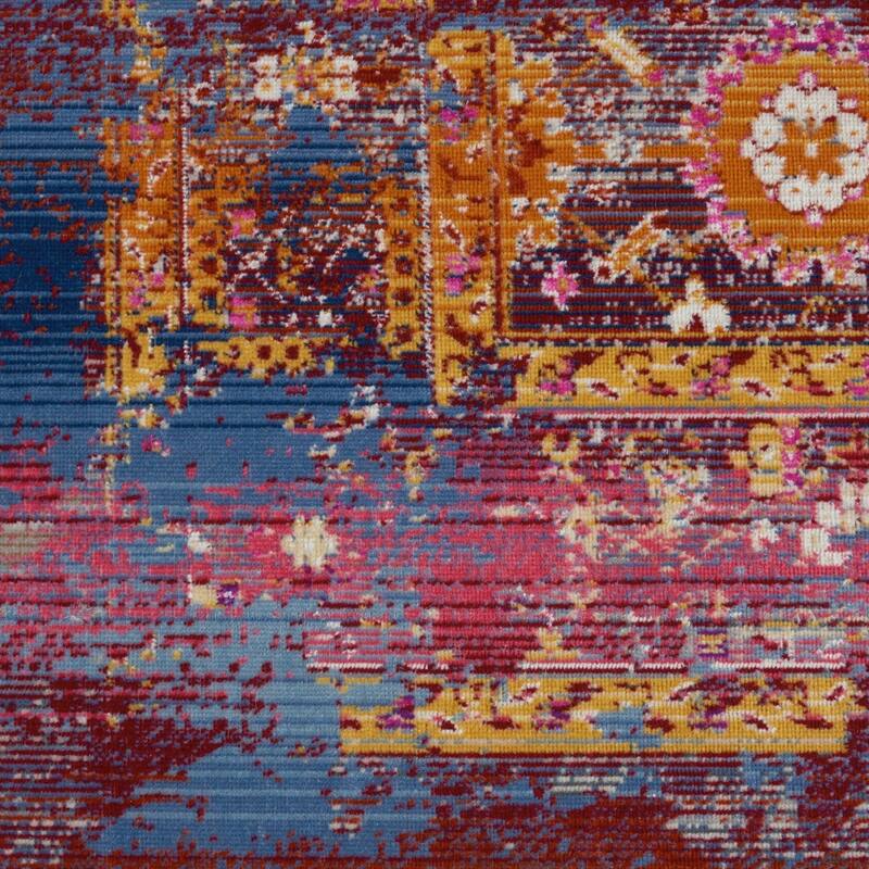 HomeRootsFloral Transitional Rectangle Area Rug - 94' X '63' X '0.5