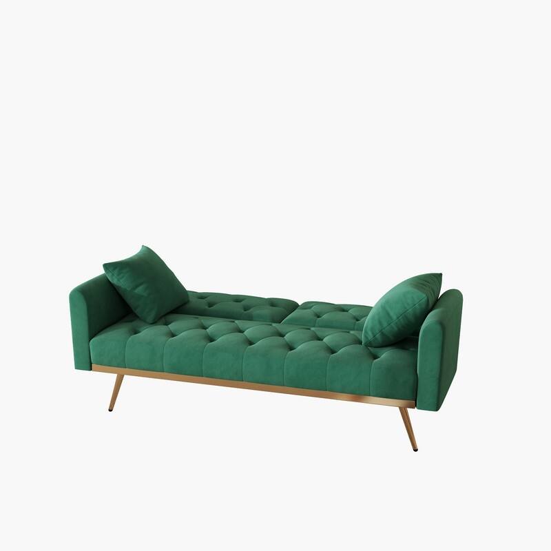 68.30" Velvet double sofa bed in five stylish colors