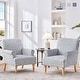 preview thumbnail 1 of 49, Rolled Armchair Accent Chair Set of 2 Blue/ Grey/ Brown