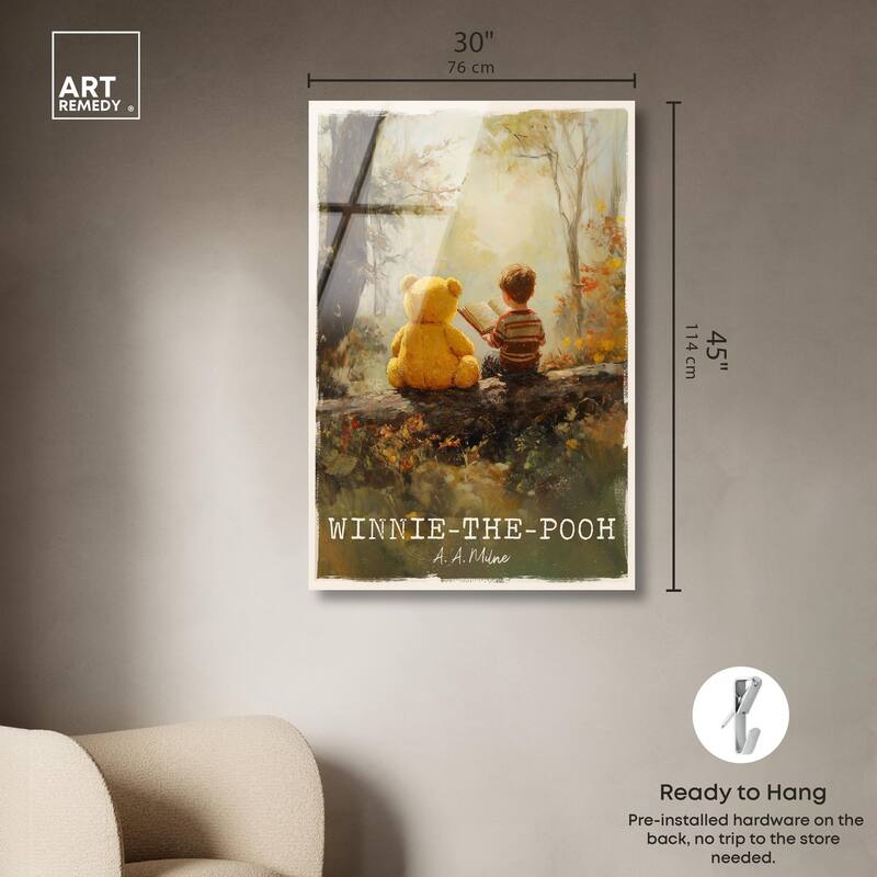 Classic Winnie the Pooh Acrylic by Art Remedy, Ready to Hang