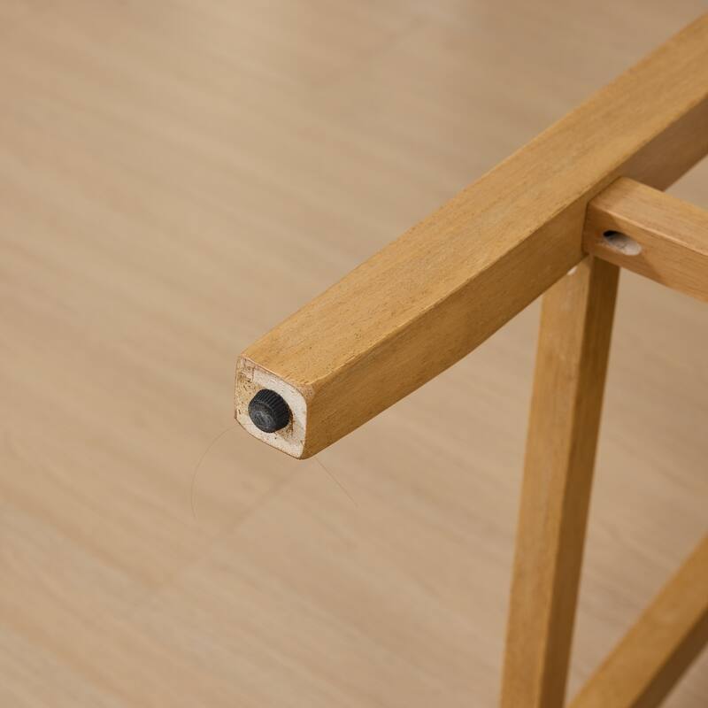 Full Solid Wood Rattan-Back Bar Stool, Matte Linen Cushion with High-Resilience Foam & S-Springs,Set of 2