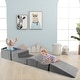 preview thumbnail 19 of 18, Costway 5PCS Climb and Crawl Playset with Ball Pit for Kids Zippers - See Details