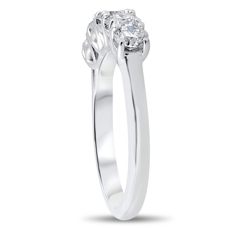 1 1/4 ct 5-Stone Diamond Trellis Anniversary Ring White Gold