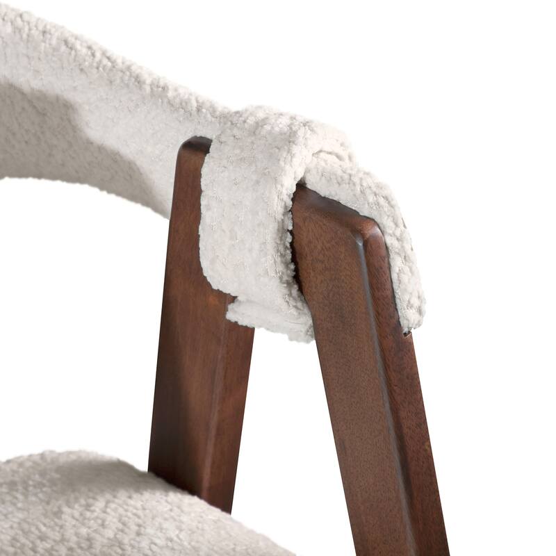 Furniture of America Shaw Mid-century Boucle Counter Height Dining Chairs (Set of 2)