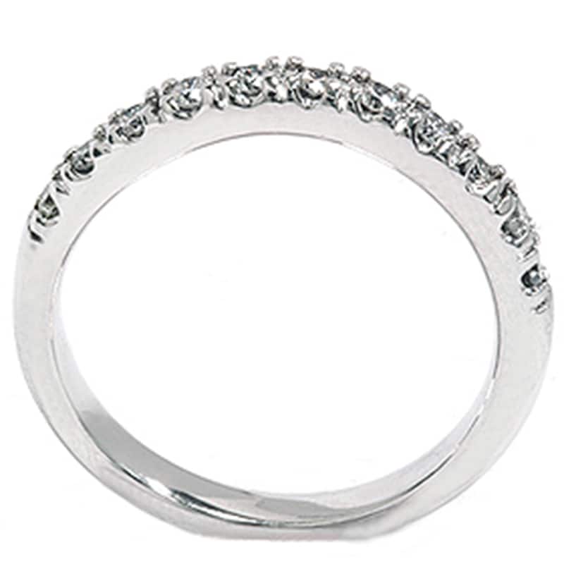 White Gold 1/4ct Diamond Curved Wedding New Ring