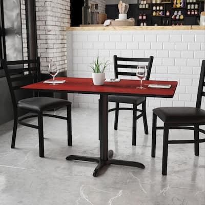 30'' x 48'' Rectangular Laminate Table Top w/ 23.5'' x 29.5'' Table Height Base - 30"W x 48"D x 31.125"H