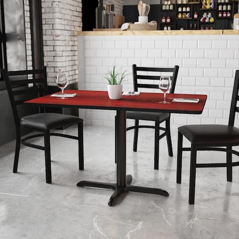 30'' x 48'' Rectangular Laminate Table Top w/ 23.5'' x 29.5'' Table Height Base - 30"W x 48"D x 31.125"H