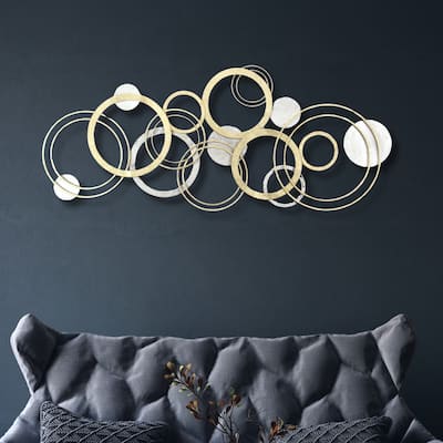 Caliope Multi Ring Gold and Silver Wall Decor