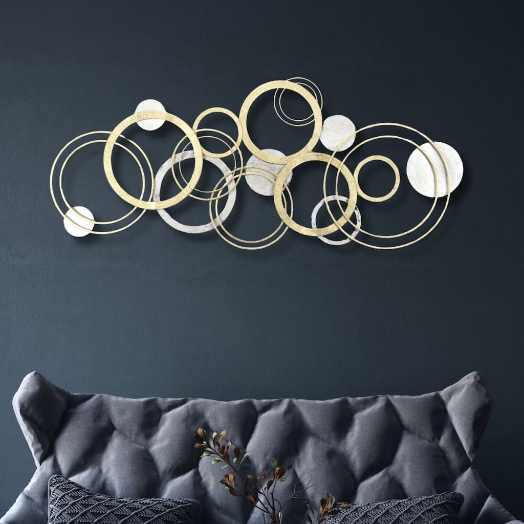 Caliope Multi Ring Gold and Silver Wall Decor