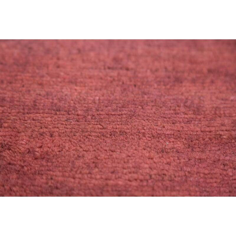 Modern Pink Gabbeh Oriental Area Rug Handmade Wool Carpet - 6'7" x 9'9"