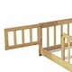 preview thumbnail 6 of 22, Rubber Wood Floor Bed with Fence and Door,Twin Size