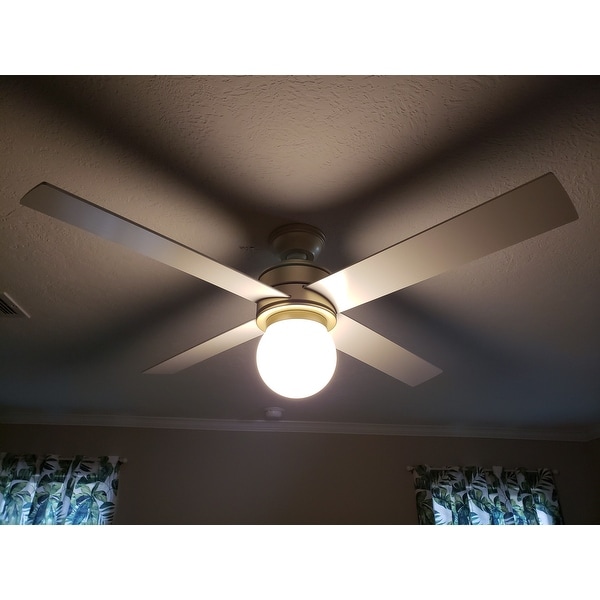 Shop Hunter Fan Hepburn Brass 52 Inch Ceiling Fan With 4 White