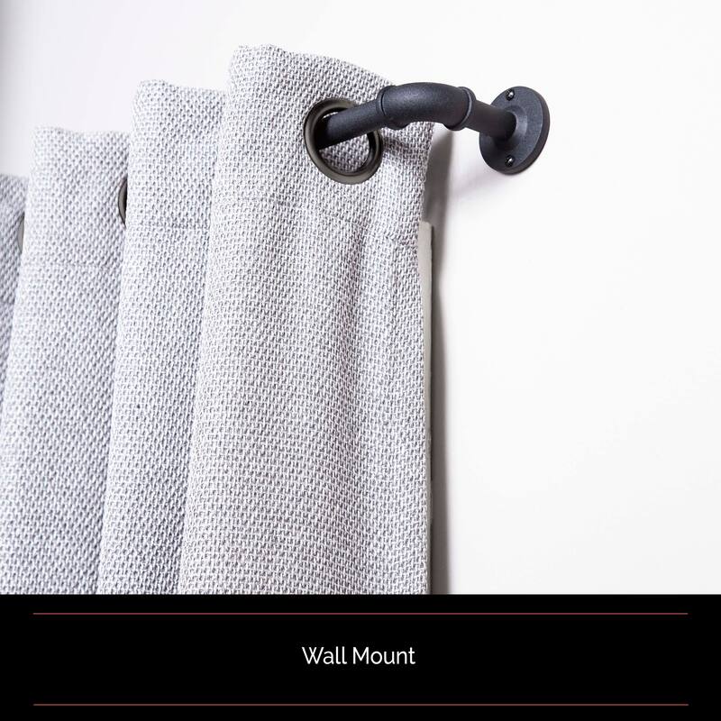 Sun Zero Bronn Industrial 3/4" Room Darkening Curtain Rod