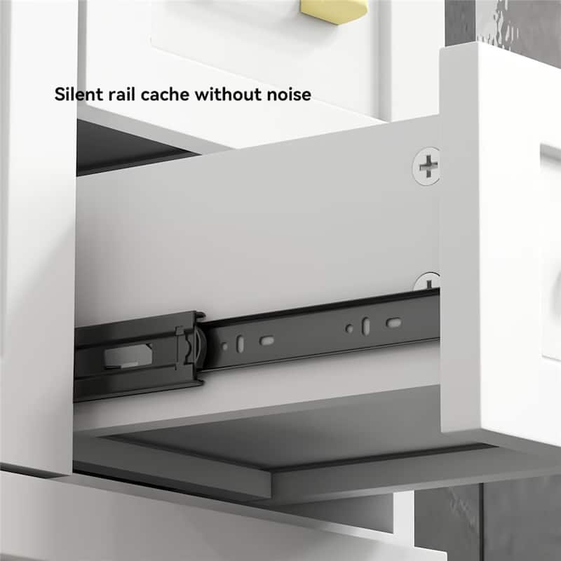 30" Bathroom Vanity Abundant Storage Cabinet -1 Soft Close Doors and 3 Drawer