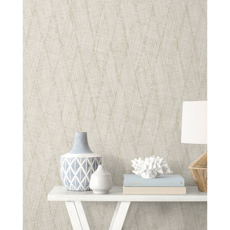 Seabrook Designs Sun Woven Embossed Vinyl Unpasted Wallpaper