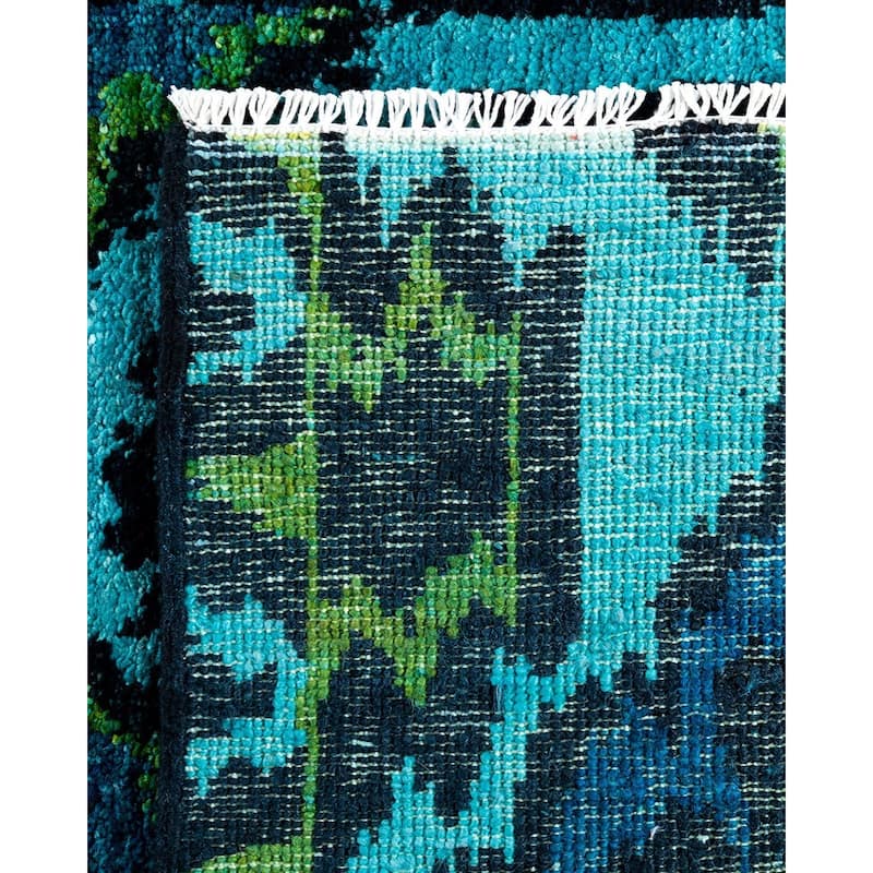 Contemporary Overdyed Wool Hand Knotted Area Rug - 3' 10" x 6' 2"