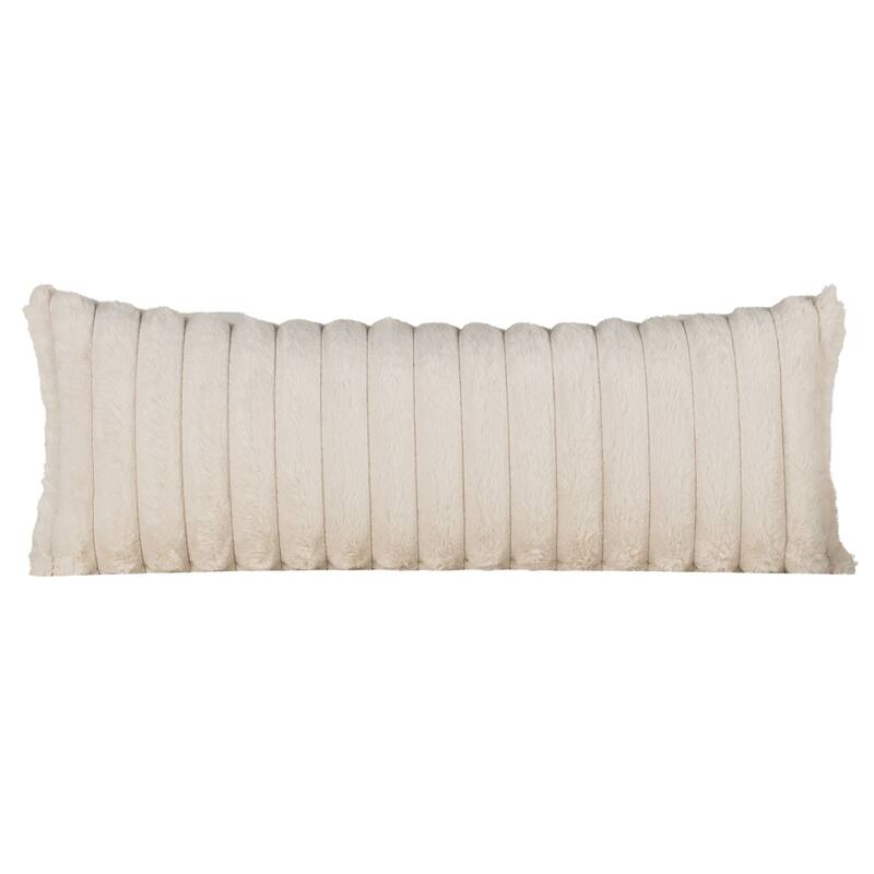 Siscovers Ultra-Plush Puff Throw Pillow - Luxurious Comfort, Made in the USA - 21" x 12" - Feather - Cream