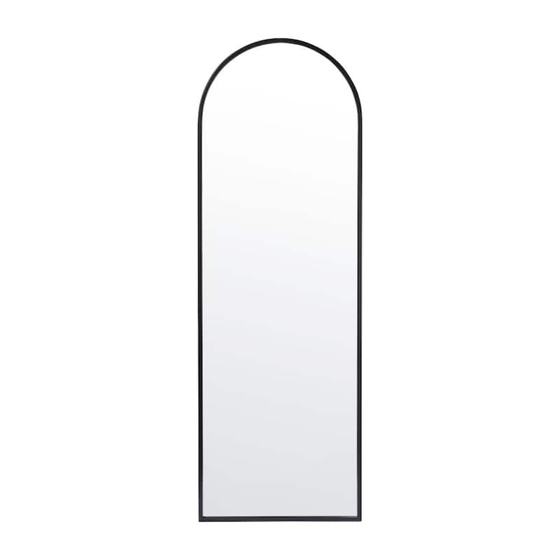 Wall Mount Arched Mirror with Slim Metal Frame