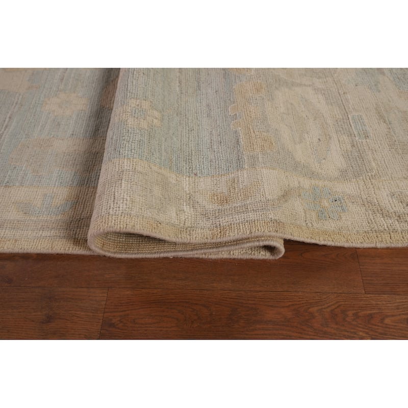 Vegetable Dye Oushak Turkish Large Area Rug Handmade Wool Carpet - 10'0" x 13'7"