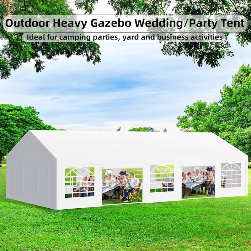 White Outdoor Party Tent Canopy Wedding Patio Camping Gazebo Shelter