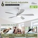 preview thumbnail 34 of 67, 52" Noiseless Ceiling Fan with Integrated LED Light Blades Reversible and Remote Control, Smart Optional
