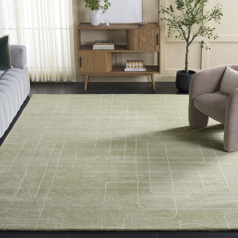 SAFAVIEH Handmade Harvest Indina Wool Rug - 8' x 10' - Sage