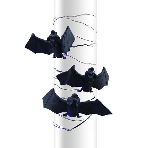 Spooky Town Halloween Wrap Around Led Light Strand With Bats