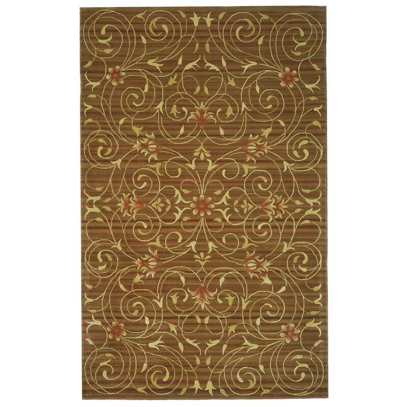SAFAVIEH Handmade French Tapis Liesbeth Shabby Chic Oriental Scrolls - 8' 6" x 11' 6" - Assorted - Rectangle