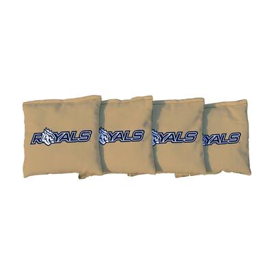 Queens University of Charlotte Royals Gold Cornhole Bags