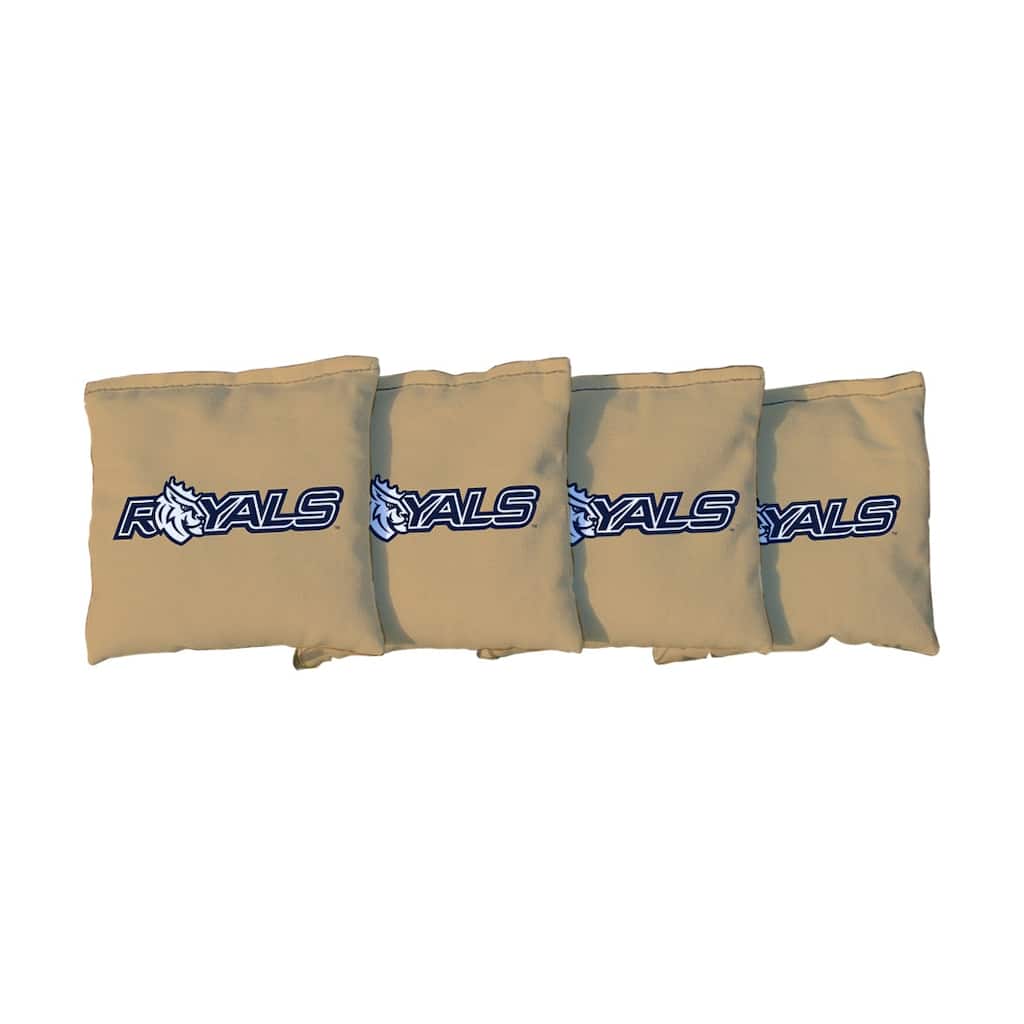 Queens University of Charlotte Royals Gold Cornhole Bags