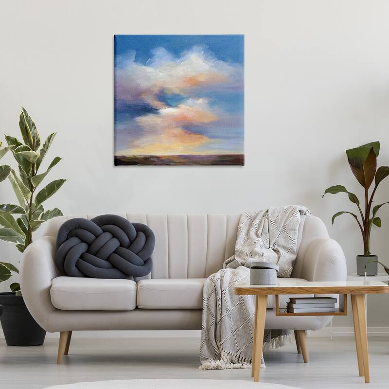 Stupell Luminous Sunset Clouds Canvas Wall Art Design By Karen Hale