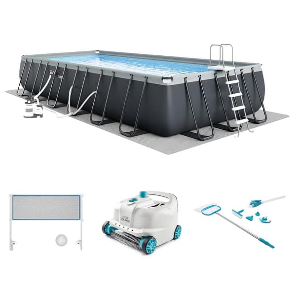 slide 2 of 8, Intex 26367EH 24' x 12' x 52" Ultra XTR Frame Swimming Pool w/ Robot Vacuum
