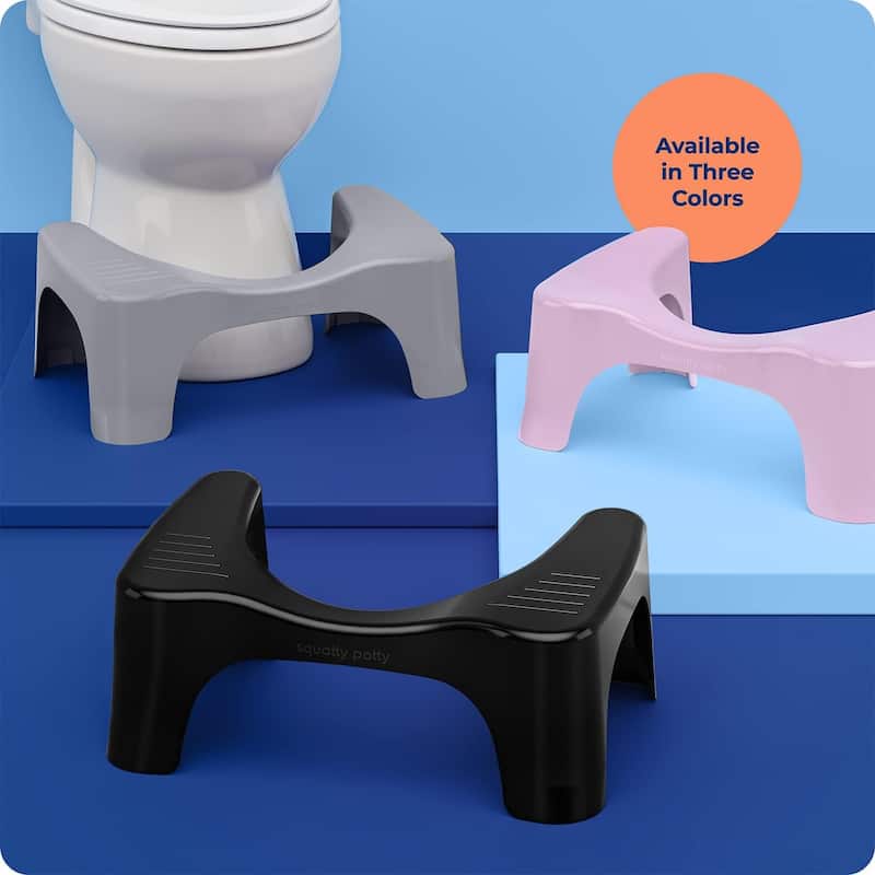 Squatty Potty The Original Bathroom Toilet Stool, 7 Inch Curve Lightweight with Sleek and Modern Design, Black