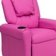 preview thumbnail 151 of 189, Contemporary Kids Recliner with Cup Holder and Headrest - 24"W x 21.5" - 36.5"D x 27"H