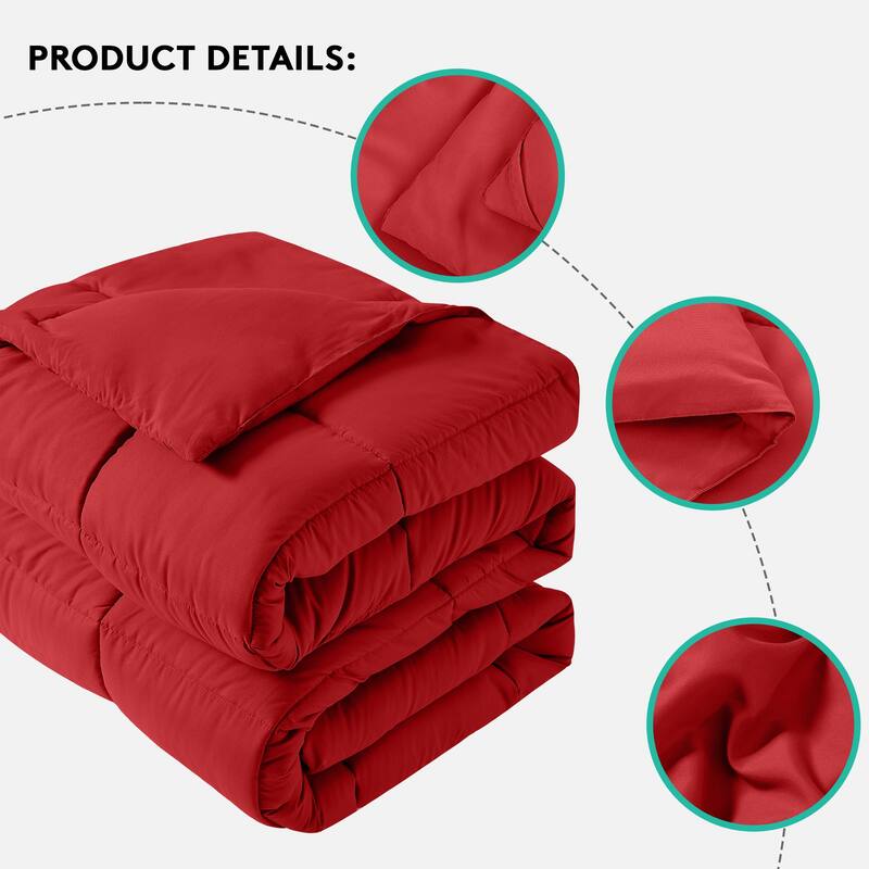 All Season Soft Comforter/Duvet Insert, Quilted and Peach-skin Processes, Machine Washable