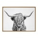 preview thumbnail 2 of 9, Kate and Laurel Sylvie Highland Cow 2 Framed Canvas by Simon Te of Tai Prints