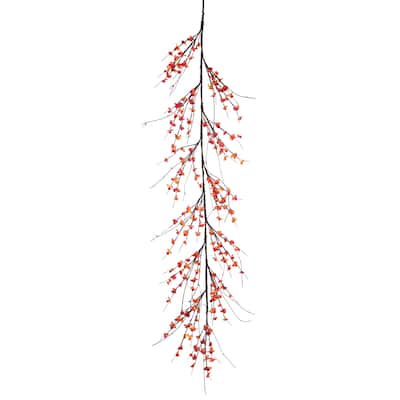 Transpac Foam 60 in. Orange Autumn Sweet Berry Garland