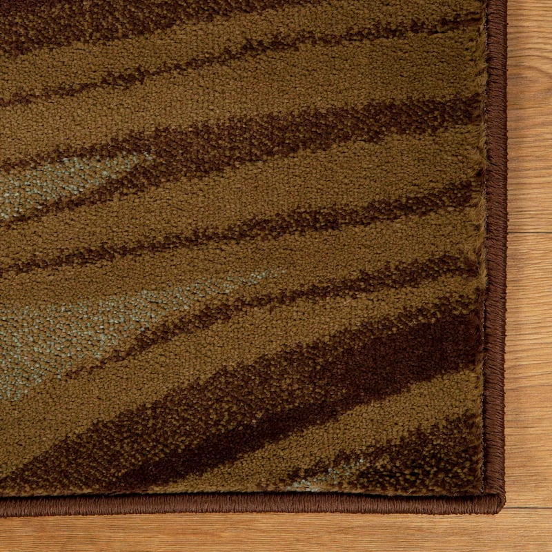 Superior Modern Abstract MultiColored Power-Loomed Indoor Area Rug